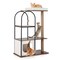 Costway 47" Large Cat Tree Tower with Top Perch Cat Bed Cat Condo Scratching Posts Indoor Black/White